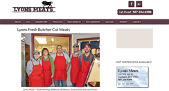 Desktop Screenshot of lyonsmeatsmn.com